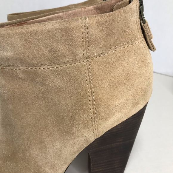 Tan Suede Heeled Ankle Boot - Adrian Antelope - Modern Vintage Size 39 (… - Picture 5 of 15